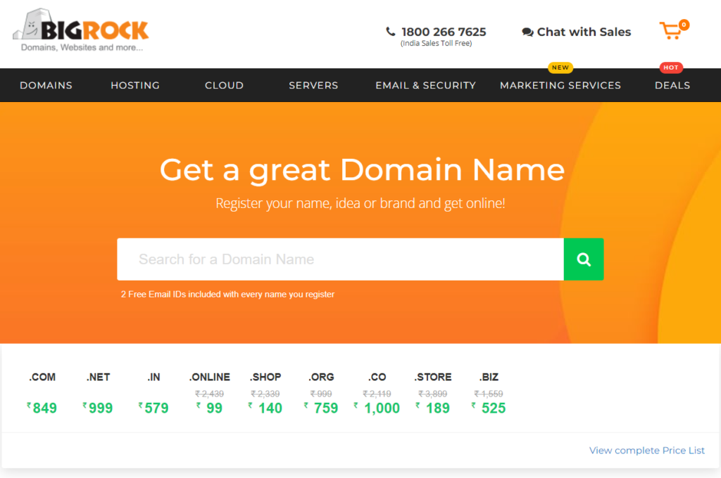 Bigrock-Web-Hosting-Domain-registration