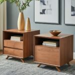 Solid Wood End Tables with Storage: Stylish & Practical